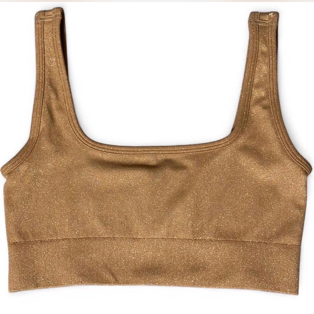 SKIMS *NWT SOFT SMOOTHING SEAMLESS LUREX SCOOP NECK BRALETTE | SIENNAI Sz| XS
